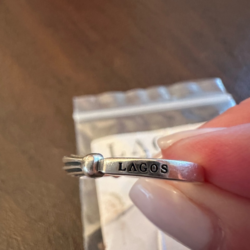 Lagos Sterling Silver Fluted Stacking Ring Size 7. Never worn, NWOT. - Picture 5 of 9